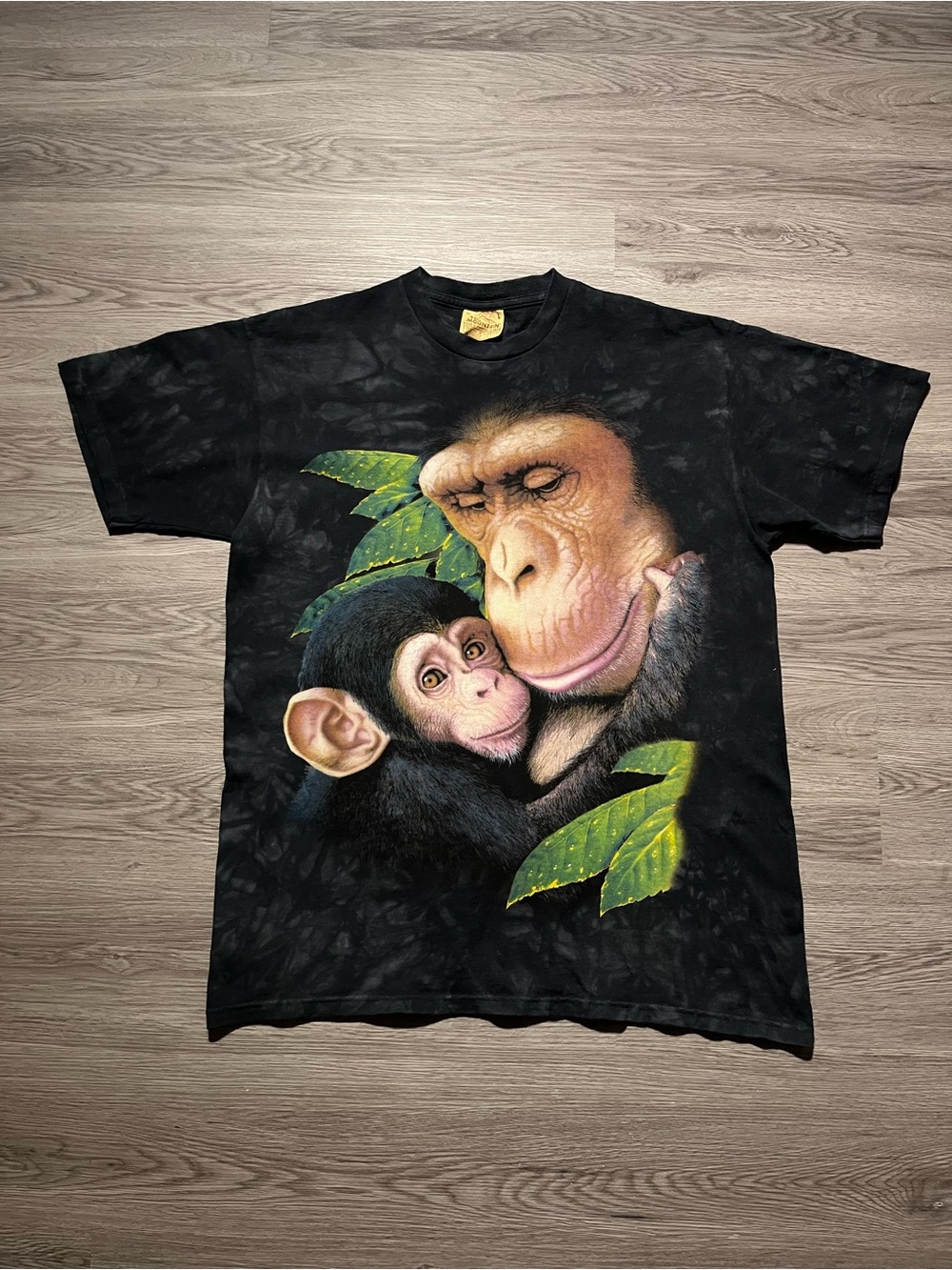 Y2K The Mountain monkey nature tie-dye graphic T-shirt, men’s large vintage ￼